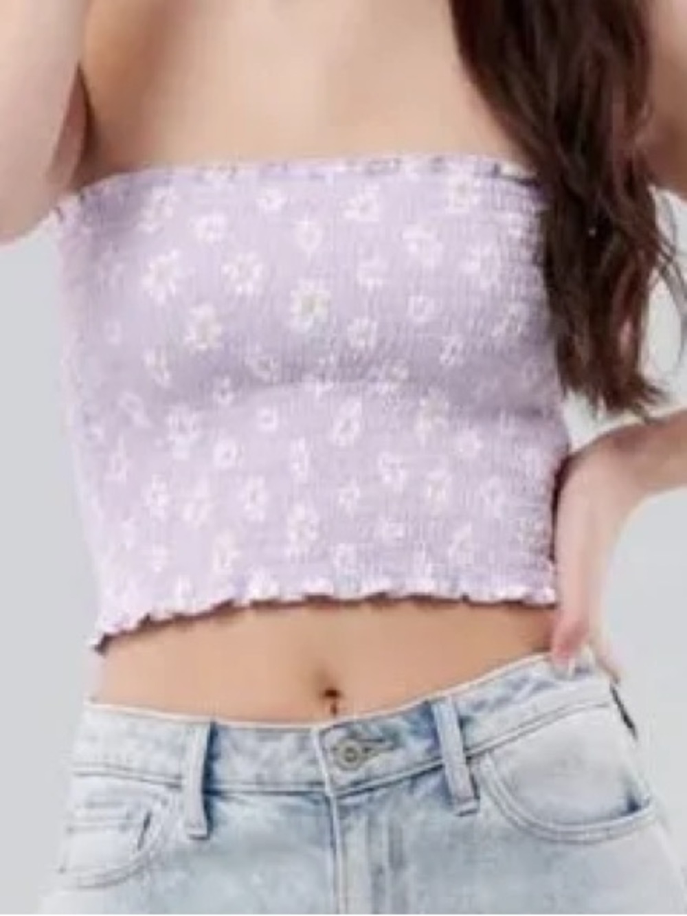 Floral Lavender Tube Top